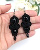 kolczyki soutache Anya kolczyki sutasz romantyczne małe lekkie czarne 1