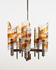lampy wiszące Lampa wisząca, szkło Murano, włoski design, lata 70, produkcja: Włochy 1