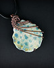 wisiory Koral fossil wisiorek wire wrapping 3