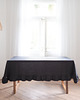 obrusy i serwetki Lniany obrus z falbanką heavy linen CHARCOAL 6