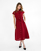 sukienki midi damskie Lniana Sukienka MARIGOLD red wine 4