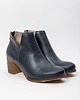 botki damskie SKÓRZANE BOTKI DO KOSTKI ZAPATO 501 GRANAT 1