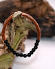 bransoletki - inne Bransoletka miedziana handmade z koralikami: onyx 2