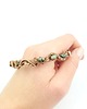 bransoletki wire wrapping Miedziana bransoleta mankietowa z turkusem i turmalinem 3