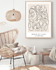 grafiki i ilustracje PLAKAT line art, szkic, twarz, abstrakcyjny 3