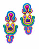 kolczyki soutache Duże i kolorowe kolczyki sutasz 1