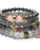 bransoletki z kamieni naturalnych ACCENT-POINT  SET /10-2014/ - Pink 2
