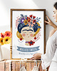 plakaty Plakat Frida w kwiatach ilustracja pomysł na prezent 1