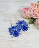 kolczyki soutache Kobaltowo-srebrne kolczyki sutasz - kolekcja Angel 4