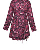 sukienki mini damskie Bordowa KOSZULA oversize/szmizjerka, autorski print kwiatowy 100% wiskoza 3