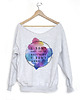 bluza bez kaptura damska I don't have to Szary gruby Z 1