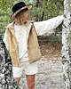 bluza bez kaptura damska Śmietankowa bluza dresowa z haftem WILD GRL, VADA 2