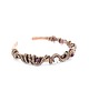 bransoletki wire wrapping Miedziana bransoleta mankietowa z rubinem i różowym kwarcem 9