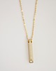 złote naszyjniki Gold Plated Vertical Rhinestone Bar Necklace 3