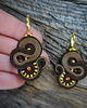 kolczyki soutache Brązowe kolczyki soutache 2