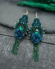 kolczyki soutache Kolczyki sutasz zielone wieczorowe błyszczące z cyrkoniami Joy 2