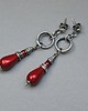 kolczyki srebrne Kolczyki srebrne Red pearl vol. 2 2