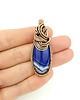 wisiory Wisiorek z niebieskim agatem  wire wrapping 4