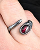 pierścionki srebrne Pierścionek Granat w kolorze wina 1