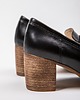 półbuty damskie PÓŁBUTY NA 6 CM SŁUPKU - SKÓRA NATURALNA - MODEL 250 - KOLOR CZARNY LICO 5