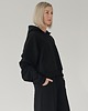 bluza z kapturem damska Czarna kangurka o pudełkowym kroju 3