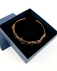 bransoletki wire wrapping Miedziana bransoleta cuff z turmalinem i onyksem 2