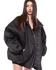 kurtki damskie Kurtka typu bomber oversize czarna collar 2