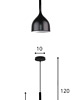 lampy wiszące Lampa wisząca zwis żyrandol lampa na sufit czarna LED E27 1