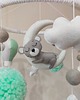 karuzele i girlandy do łóżeczka Karuzela handmade z misiem na księżycu, balonami i miętowymi pomponami 3