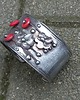 bransoletki wire wrapping Pole maków - bransoletka regulowana 2