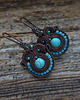 komplet biżuterii Brąz i turkus - sutaszowy komplet biżuterii 6