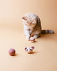 Zabawki dla zwierząt Zestaw szydełkowych zabawek dla kota w woreczku GATO light grey & salmon 2