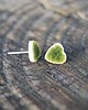 kolczyki ceramiczne Kolczyki ceramiczne serduszka "Zielone serca" 3