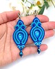 kolczyki soutache Verra kolczyki sutasz niebieskie lekkie wiosnne z kryształkami 1