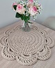 podkładki do kuchni Podkładka szydełkowa na stolik ze sznurka 50cm 5