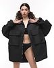 kurtki damskie Kurtka koszulowa czarna oversize 1