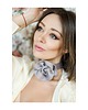 chokery Jedwabny choker, broszka 1