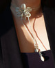 chokery Srebrno-biała lilia - naszyjnik choker 3