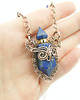 wisiory Naszyjnik perfumetka z lapis lazuli wire wrapping 6