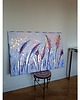 obrazy Obraz ręcznie malowany na płótnie 70x100 cm - Zimowy zachód słońca 5