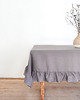 obrusy i serwetki Lniany obrus z falbanką TRUE GRAY 4