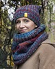 szale damskie MAXCOLOR Komplet czapka i komin "jesienne jezioro" 3