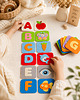 gry edukacyjne dla dzieci Filcowe Karty Montessori Alfabet Angielski dla Dzieci A-Z 2