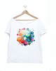 t-shirt damskie Banieczki kolorów Biały Oversize 1