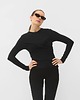 bluzki z długim rękawem damskie Jedwabisty longsleeve Catch me modal black 1