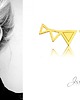 kolczyki pozłacane Kolczyki TRIANGLES- srebro złocone 1