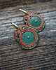 kolczyki soutache Małe kolczyki sutasz z ozdobnym guzikiem 3