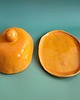 kuchnia - różne Żółta ceramiczna maselniczka 100% handmade 6