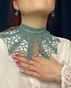 chokery Miętowy koronkowy naszyjnik gotycki vintage wiktoriańska kolia 2