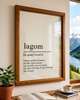 plakaty PLAKAT Lagom definicja typograficzny 1